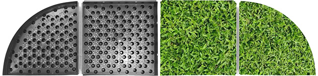 Semicircular Modular Sedum Trays